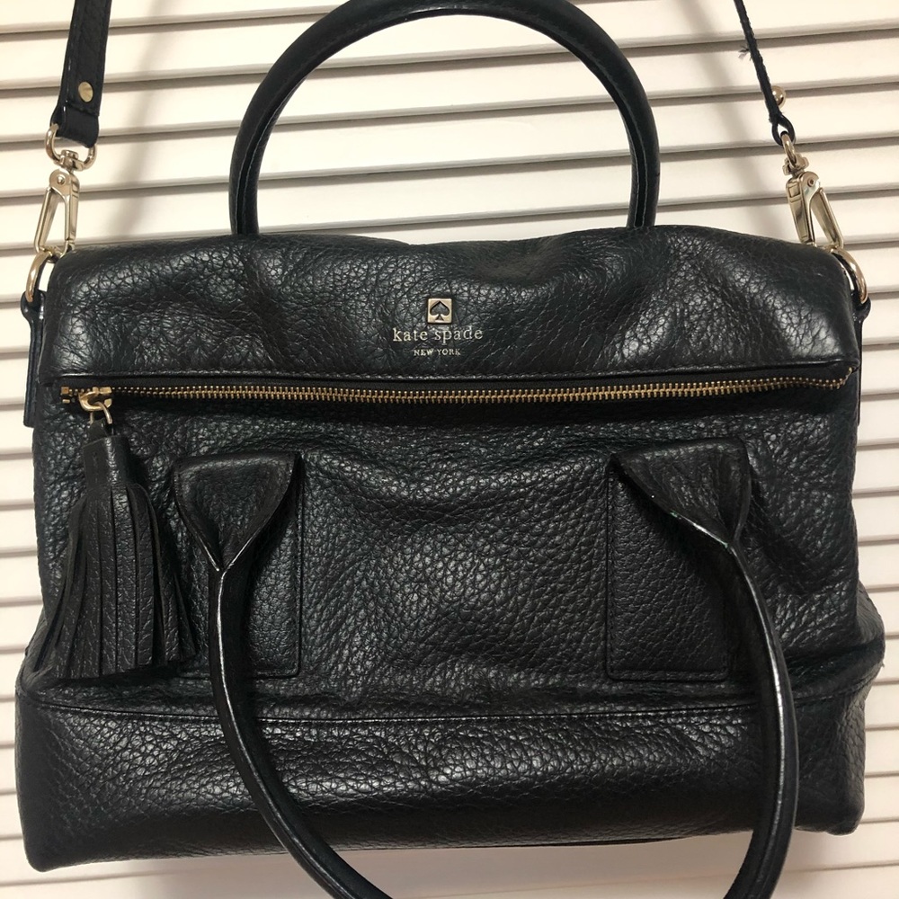 kate spade black leather bag - Picture 4 of 7